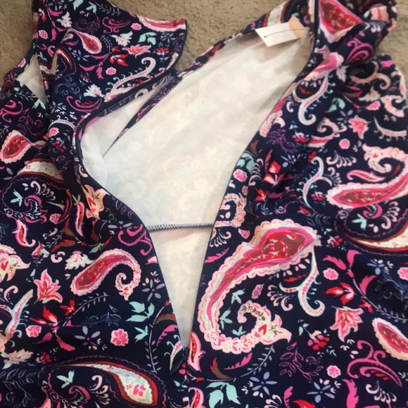 🌸NEW🌸 Talbots Petite Paisley Peplum Dress - Picture 4 of 16